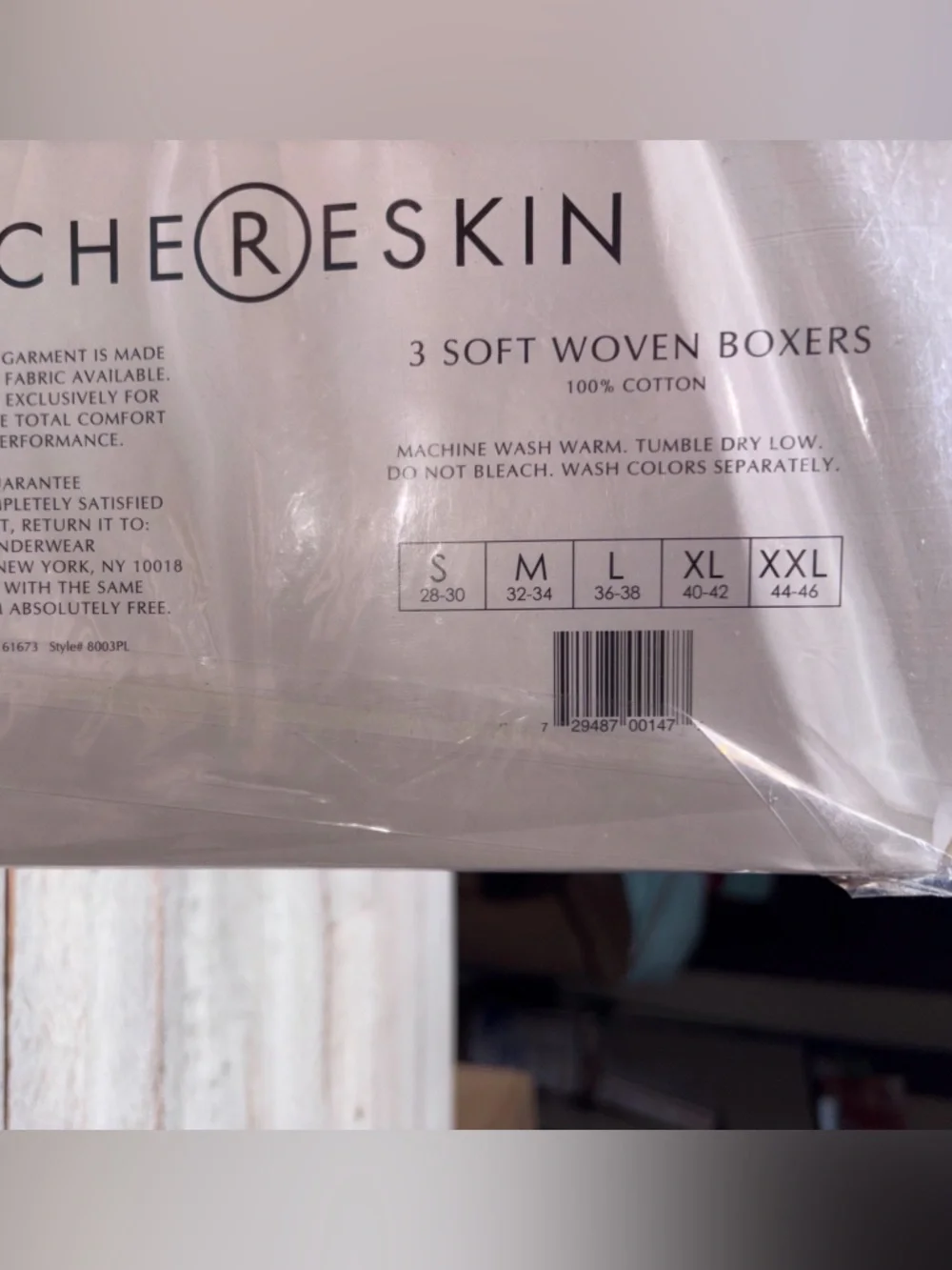Ron Chereskin Mens 3 Pack Soft Woven Cotton Boxers Blue White XXL - Picture 10 of 11